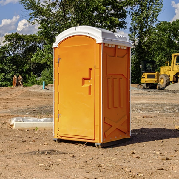 how often are the porta potties cleaned and serviced during a rental period in Sherman County